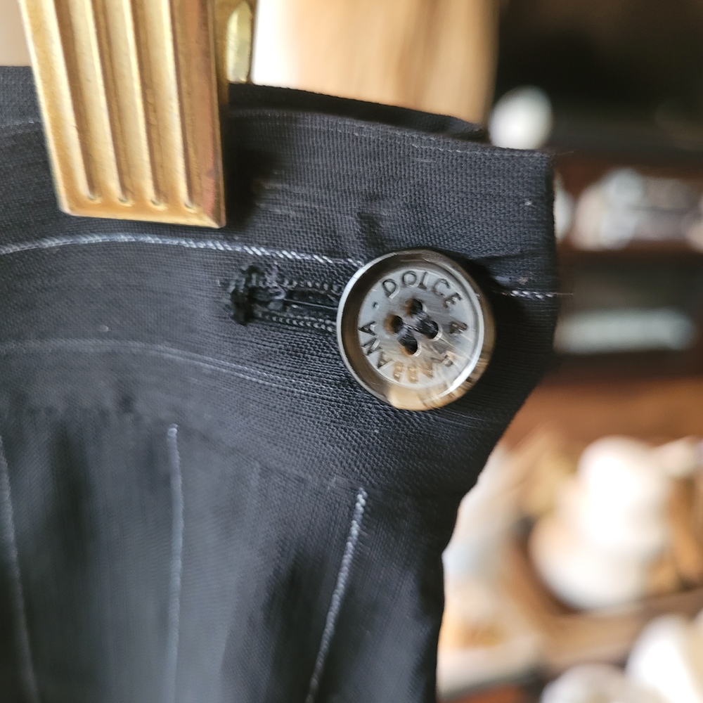 Dolce & Gabbana Charcoal Pinstripe Trousers - Picture 4 of 4